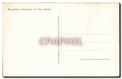 Dauphiné, o Oisans, a Romanche e o ponte de Auris — Oddoux — Verso