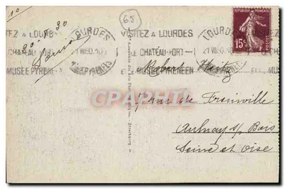 Cauterets - Le Pont d'Espagne — vue du pont et du torrent — éditeur non identifié, n° 61 — Verso