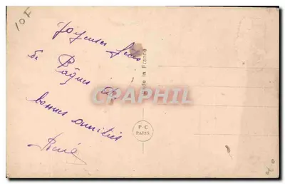Jonge man in kostuum — houdend een bloemstuk — uitgever P-C Paris, n° 2189 — Achterkant