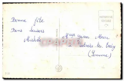 Bundel rozen en lillen — op achtergrond van kant — Drukwerk in Frankrijk — Achterkant