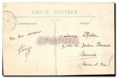 Nancy — Pałac Rządu i Kościół św. Epwra — Maison des Magasins Réunis, wyd. Nancy, nr 68 — Rewers