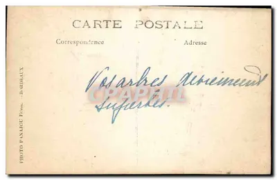 Zamek w Vosarbes — Widok z centralnej alei — Photo Panajou, Bordeaux — Rewers