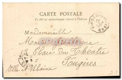 Parque de Versalhes — Bassin de Latone — A. B. à Versailles — Verso