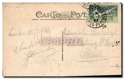 Lourdes - Ogólny widok, wykonany z Rio du Jer — wydawca Lourdes du Jér, n°7 — Rewers