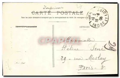 Tours - Katedra — widok fasady gotyckiej z dwiema wieżami — wydawca Céry — Rewers