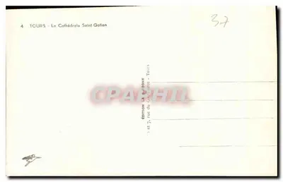 Tours — Catedral de São Gatien — Edição La Bédore — Verso