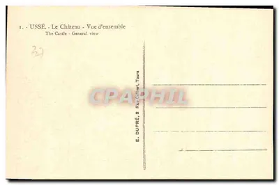 Ussé - El Castillo - Vista general — E. DUPRÉ, Tournes — Reverso