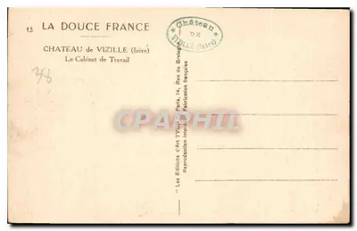 Castelo de Vizille — O Gabinete de Trabalho — Éditions d'Art Yvon — Verso