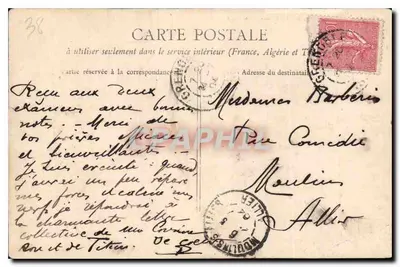 Grenoble — A Place Victor Hugo — Editor não identificado, número de série não visível — Verso