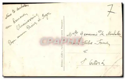 Bouquet de roses colorées — Wydawnictwo LEO, Paryż, nr 5792 — Rewers