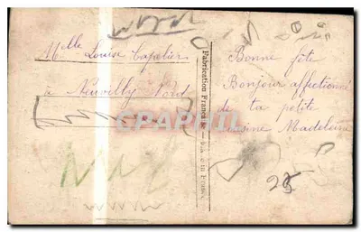 Arranjo de rosas em um cesto — M. GLORIA C 625 — Verso