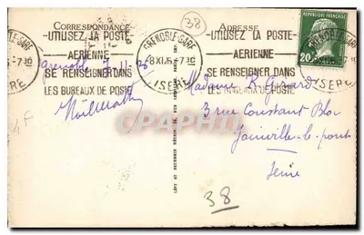 A Isère na Ilha de Amor e as Alpes — Grenoble — LL n°46 — Verso