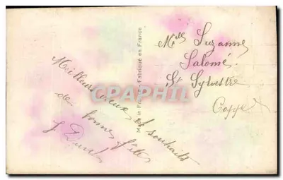Bouquets de fleurs et pinsons — wydawca nieznany, nr 839 — Rewers