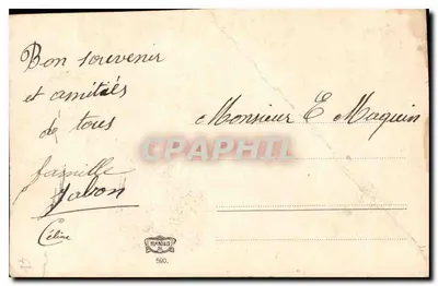 Drie rode rozen — uitgever Marolles, n° 590 — Achterkant