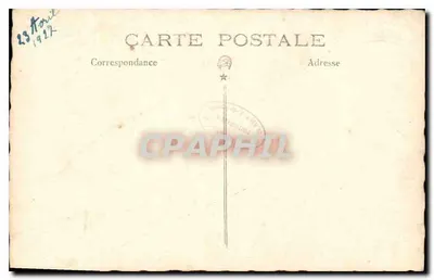 Bebê deitado — fotografia em preto e branco — Carta postal — Verso
