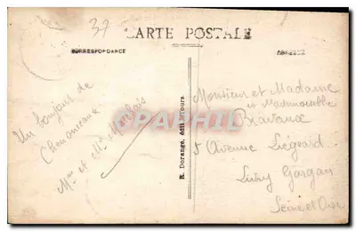 Chenonceaux — O Castelo (Lado Leste) — Mon. hist. Século XV — R. Dorange, editora Tours — Verso