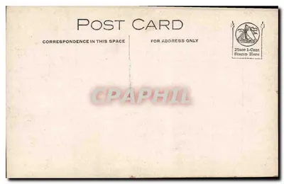 Homem carregando uma carga — cena de rua — cartão postal americano — Verso