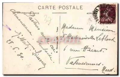 Chenonceaux (Loire-et-Cher) — Zamek (mon hist.) — Zbudowany przez Thomasa Bohiera, Generalnego Skarbnika Finansów i przez Catherine Briçonnet, jego żonę — R.D. — Rewers