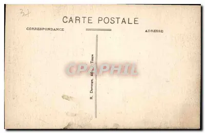 Amboise (L.-et-L.) — El Castillo (mon. hist.) — Chimenea de la Sala de los Estados — R. Dorange, editor, Tours — Reverso