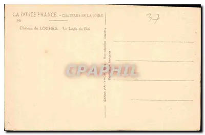 Castillo de Loches — Le Logis du Roi — Edición d'Art YVON, Francia — Reverso
