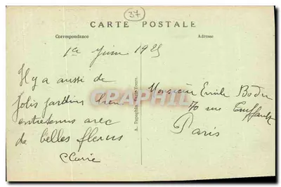 Chinon — Het Kasteel in het Midden XIIIe en XVe eeuw (Mon. hist.) — A. P. — Achterkant