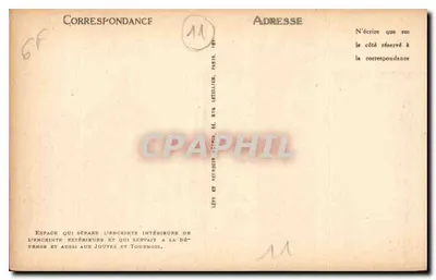 Carcassonne — Les Hautes Lices — LL. — n° 125 — Verso