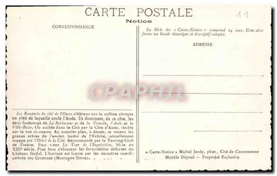 Carcassonne — Os Muros e a Cidade — Notícia — Fot. Michel Jordy, Cité de Carcassonne — Verso