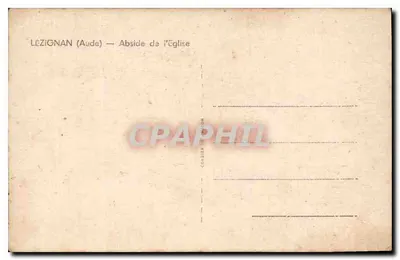 Lézignan (Aude) — Abside da Igreja — Cartier Imprimeur — Verso