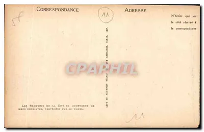 Carcassonne — Conjunto a Oeste — LL — Verso