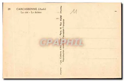 Carcassonne (Aude) — La cité - Le théâtre — Les Éditions d'Art Yvonn, Paris — Rewers