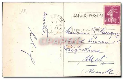Ciudad de Carcassonne — Lado Oeste — Edición de la Maison du Sire de Tercasson — Reverso