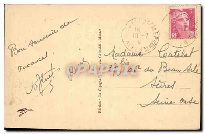 Beaulieu-sur-Mer - Zatoka Miodowa — Wydawnictwo 'La Cigogne' nr 112 — Rewers