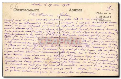 Widok mostów Caramel w Menton — droga z Menton do Crosset — wydawca nieznany, nr serii 72 — Rewers