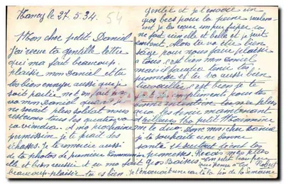Nancy à NOITE — Praça Carnot — O Jato d'Água — Editor J. Robert que, n° 54 — Verso