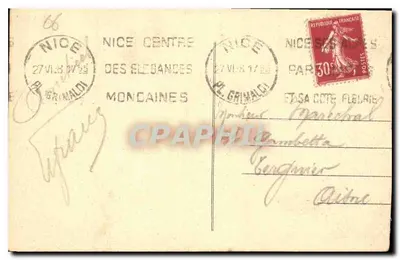 Nice — Port i Wzgórze Boron — wydawca nieznany, numer serii nieczytelny — Rewers