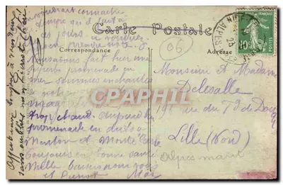NICE — Widok doliny Paillon z wieży św. Franciszka — wydawca anonimowy, nr 998 — Rewers
