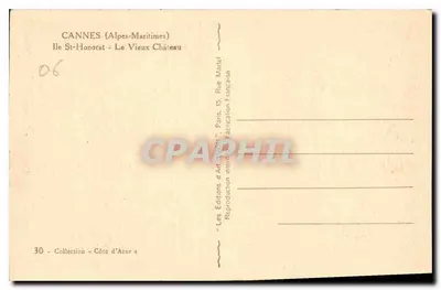 Ile St-Honorat — Das alte Schloss — Les Éditions d'Art Vieux, Paris — Rückseite