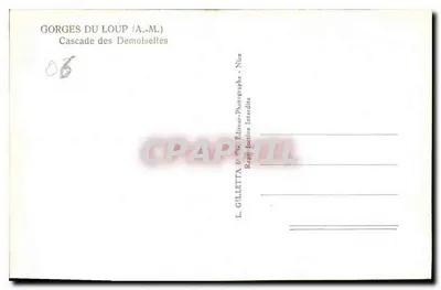 Gorges du Loup (A.M.), Wodospad Demoiselles — L. Gilletta & Cie, Nice — Rewers