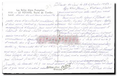 लेज़ बेल्स अल्प्स फ्रांसेज़ — कोम्बे के रूट — ग्रेनोब्ल के कला एडिशन — पीछे