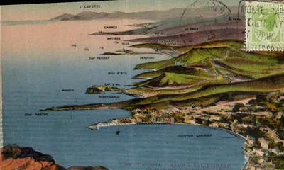 La Côte d'Azur z Lotu Ptaka — widok panoramiczny — Wydawca: L'Éditeur de la Côte d'Azur, nr 29