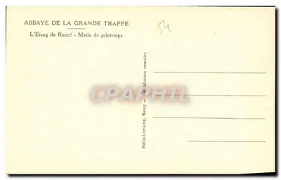 Abdij van de Grande Trappe — L'Étang de Rancé - Middag van de lente — Hélio-Lorraine, Nancy — Achterkant
