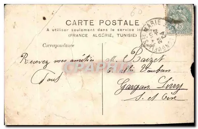 Antieke ansichtkaart De omgeving van Compiègne De Stad van Grand Ferre — Achterkant