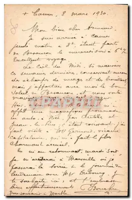 CANNES — Vista generale e le Montagne dell'Estérel — Editore non identificato, n° di serie 1 — Verso
