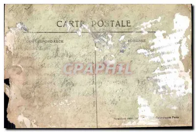 Bilhete postal antigo Les Harras a Chamant Oise — Verso