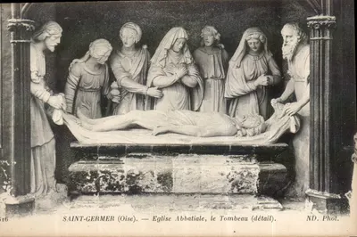 Saint-Germer (Oise) — Igreja Abbatial, o Túmulo (detalhe) — ND. Fot.