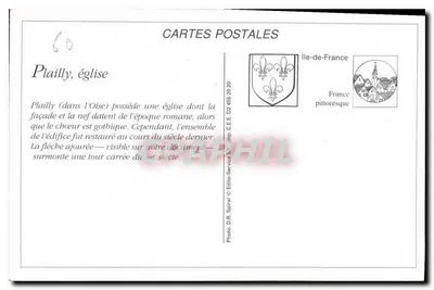 Plailly — Igreja com flecha gótica — Dominartin - E.L. Edição Fotográfica — Verso