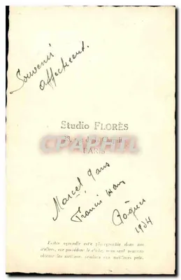 Twee jongens in mariniersuniform — Studio Florès, Parijs — 1934 — Achterkant