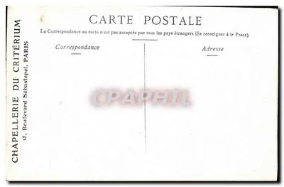 Versalles — Cour de Marbre — Chapellerie du Critérium, París — Reverso