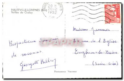 Wąwóz Chaley — Hauteville-Lompnès (Ain) — Prawdziwe zdjęcie — Rewers