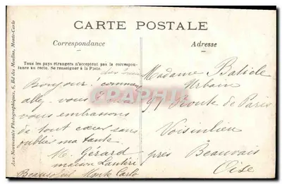Gruppo di quattro persone — giardino con palme — Principato di Monaco — Verso